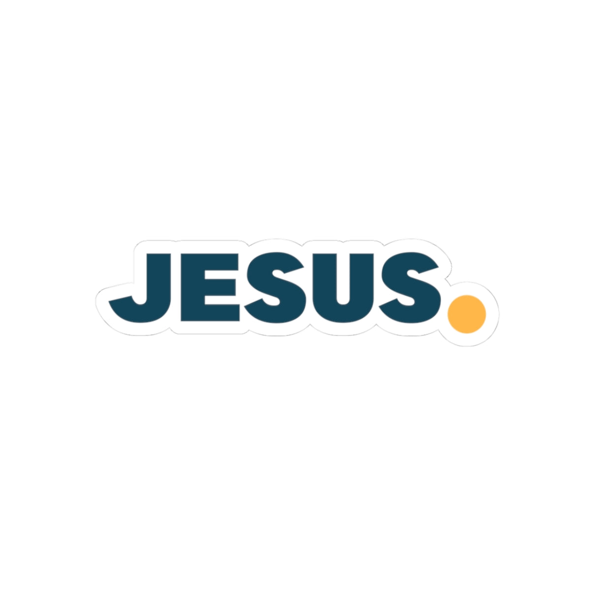 Jesus Period Logo Sticker — Faith Decal (Kiss-Cut)