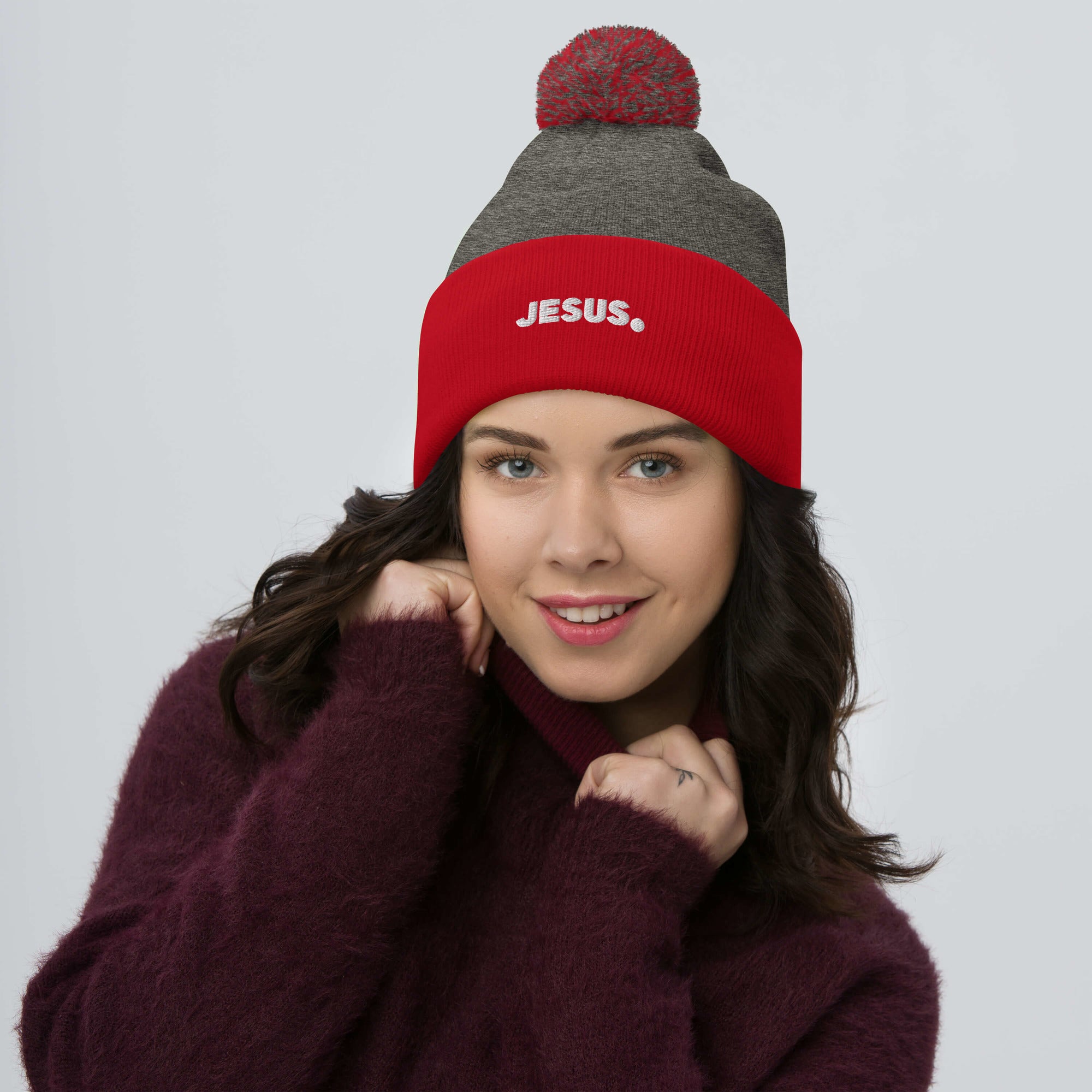 #Color_Red/Dark Heather Grey