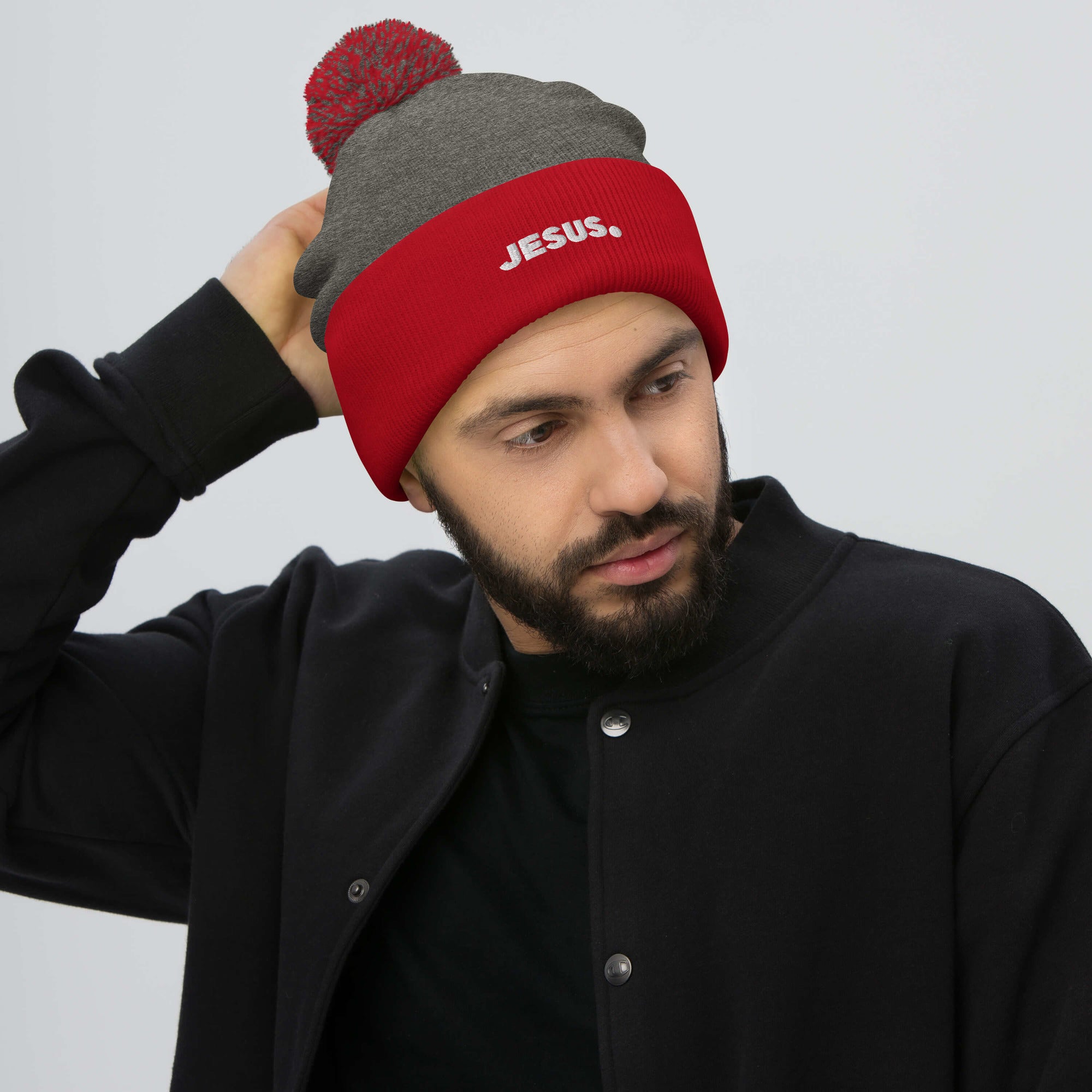 #Color_Red/Dark Heather Grey